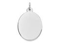FJC Finejewelers 14 kt White Gold Personalized Plain .011 Gauge Oval Engravable Disc Charm 27 x 16 mm