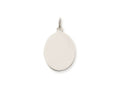 FJC Finejewelers 14 kt White Gold Personalized Plain .035 Gauge Oval Engravable Disc Charm 27 x 16 mm