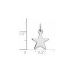 FJC Finejewelers 14 kt White Gold Personalized Plain .013 Gauge Engravable Star Charm 17 x 11 mm