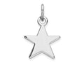 FJC Finejewelers 14 kt White Gold Personalized Plain .013 Gauge Engravable Star Charm 17 x 11 mm