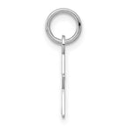 FJC Finejewelers 14 kt White Gold Personalized Plain .018 Gauge Engravable Star Charm 17 x 11 mm