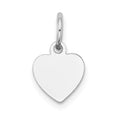 FJC Finejewelers 14 kt White Gold Plain .011 Gauge Engravable Heart Charm 14 x 9 mm