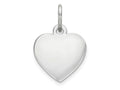 FJC Finejewelers 14 kt White Gold Plain .009 Gauge Engravable Heart Charm 16 x 10 mm