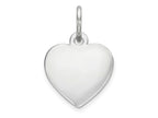 FJC Finejewelers 14 kt White Gold Plain .009 Gauge Engravable Heart Charm 16 x 10 mm