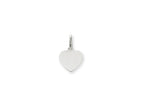 FJC Finejewelers 14 kt White Gold Plain .011 Gauge Engravable Heart Charm 16 x 10 mm
