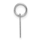 FJC Finejewelers 14 kt White Gold Plain .018 Gauge Engravable Heart Charm 16 x 10 mm