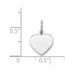 FJC Finejewelers 14 kt White Gold Plain .018 Gauge Engravable Heart Charm 16 x 10 mm