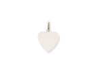 FJC Finejewelers 14 kt White Gold Plain .027 Gauge Engravable Heart Charm 18 x 14 mm