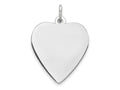 FJC Finejewelers 14 kt White Gold Plain .011 Gauge Engravable Heart Charm 24 x 18 mm