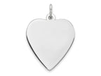 FJC Finejewelers 14 kt White Gold Plain .011 Gauge Engravable Heart Charm 24 x 18 mm