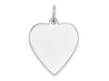 FJC Finejewelers 14 kt White Gold Plain .027 Gauge Engravable Heart Charm 24 x 18 mm