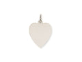 FJC Finejewelers 14 kt White Gold Plain .035 Gauge Engravable Heart Charm 24 x 18 mm