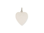 FJC Finejewelers 14 kt White Gold Plain .035 Gauge Engravable Heart Charm 24 x 18 mm