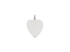 FJC Finejewelers 14 kt White Gold Plain .013 Gauge Engravable Heart Charm 27 x 19 mm