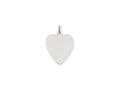 FJC Finejewelers 14 kt White Gold Plain .027 Gauge Engravable Heart Charm 27 x 21 mm