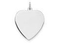 FJC Finejewelers 14 kt White Gold Plain .013 Gauge Engravable Heart Charm 27 x 21 mm