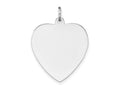 FJC Finejewelers 14 kt White Gold Plain .018 Gauge Engravable Heart Charm 27 x 21 mm