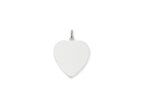 FJC Finejewelers 14 kt White Gold Plain .027 Gauge Engravable Heart Charm 27 x 21 mm