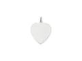 FJC Finejewelers 14 kt White Gold Plain .035 Gauge Engravable Heart Charm 27 x 21 mm