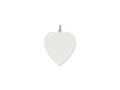 FJC Finejewelers 14 kt White Gold Plain .035 Gauge Engravable Heart Charm 30 x 24 mm