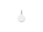 FJC Finejewelers 14 kt White Gold Personalized Plain .011 Gauge Round Engravable Disc Charm 16 x 10 mm