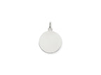 FJC Finejewelers 14 kt White Gold Personalized Plain .013 Gauge Round Engravable Disc Charm 25 x 18 mm
