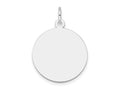 FJC Finejewelers 14 kt White Gold Personalized Plain .018 Gauge Round Engravable Disc Charm 27 x 19 mm