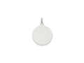 FJC Finejewelers 14 kt White Gold Personalized Plain .027 Gauge Round Engravable Disc Charm 27 x 20 mm