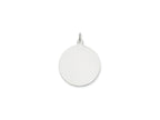 FJC Finejewelers 14 kt White Gold Personalized Plain .013 Gauge Round Engravable Disc Charm 28 x 24 mm
