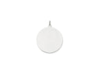 FJC Finejewelers 14 kt White Gold Personalized Plain .013 Gauge Round Engravable Disc Charm 29 x 25 mm