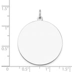 FJC Finejewelers 14 kt White Gold Personalized Plain .018 Gauge Round Engravable Disc Charm 29 x 25 mm