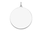 FJC Finejewelers 14 kt White Gold Personalized Plain .018 Gauge Round Engravable Disc Charm 29 x 25 mm
