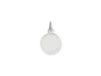 FJC Finejewelers 14 kt White Gold Personalized Plain .013 Gauge Round Engravable Disc Charm 19 x 13 mm