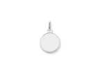 FJC Finejewelers 14 kt White Gold Personalized Plain .013 Gauge Round Engravable Disc Charm 20 x 13 mm