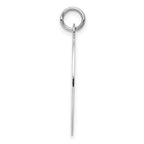 FJC Finejewelers 14 kt White Gold Personalized Plain .018 Gauge Elliptical Engravable Disc Charm 30 x 12 mm