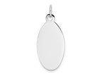 FJC Finejewelers 14 kt White Gold Personalized Plain .018 Gauge Elliptical Engravable Disc Charm 30 x 12 mm