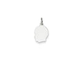 FJC Finejewelers 14 kt White Gold Personalized White Plain Small.013 Depth Facing Left Engravable Boy Charm 18 x 10 mm