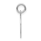 FJC Finejewelers 14 kt White Gold Personalized White Plain Small.018 Depth Facing Left Engravable Boy Charm 18 x 10 mm