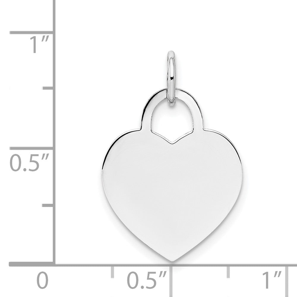 FJC Finejewelers 14 kt White Gold Personalized Medium Engravable Heart 22 x 15 mm