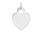 FJC Finejewelers 14 kt White Gold Personalized Medium Engravable Heart 22 x 15 mm