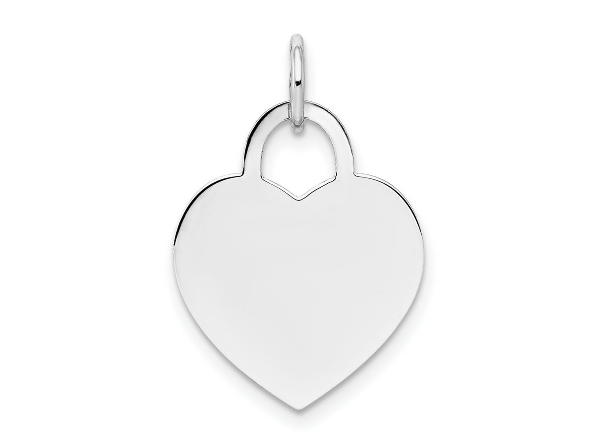 FJC Finejewelers 14 kt White Gold Personalized Medium Engravable Heart 22 x 15 mm