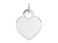 FJC Finejewelers 14 kt White Gold Personalized Large Engravable Heart 25 x 18 mm