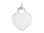 FJC Finejewelers 14 kt White Gold Personalized Large Engravable Heart 25 x 18 mm