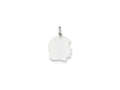 FJC Finejewelers 14 kt White Gold Personalized White Plain Medium.013 Depth Facing Right Engravable Girl Charm 22 x 13 m