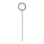 FJC Finejewelers 14 kt White Gold Personalized White Plain Medium.018 Depth Facing Right Engravable Boy Charm 27 x 17 mm
