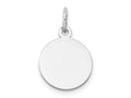 FJC Finejewelers 14 kt White Gold Personalized Round Disc Charm 19 mm x 12 mm