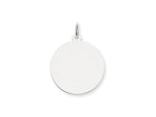 FJC Finejewelers 14 kt White Gold Personalized Round Disc Charm 29 mm x 22 mm