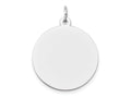 FJC Finejewelers 14 kt White Gold Round Personalized Disc Charm 29 x 22mm