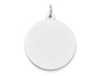 FJC Finejewelers 14 kt White Gold Round Personalized Disc Charm 29 x 22mm