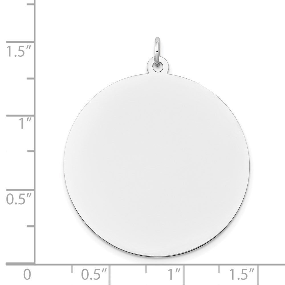 FJC Finejewelers 14 kt White Gold Personalized Round Disc Charm 39 x 32 mm